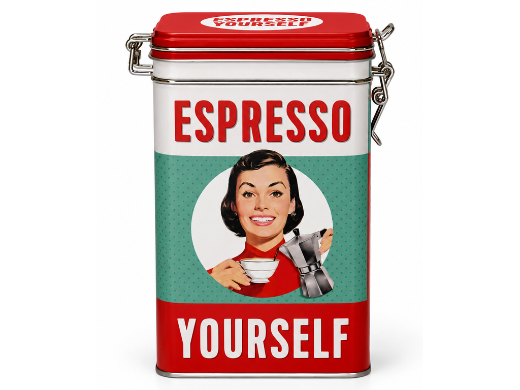 Plechová dóza s klipem Espresso Yourself